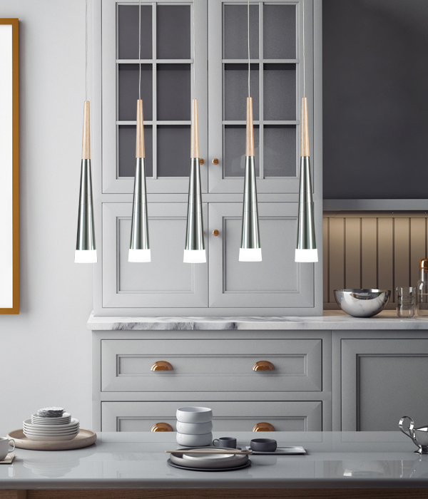 LED 코크 5등 펜던트조명, 식탁등 (LED35W 주백색)